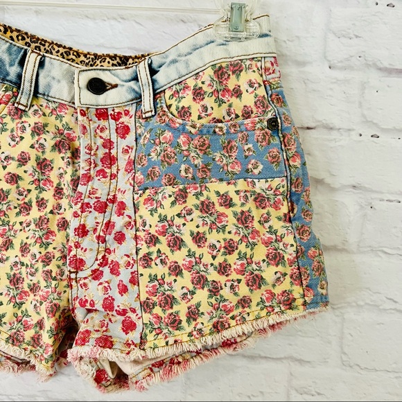 Farm Rio Floral Denim Shorts - Picture 10 of 13